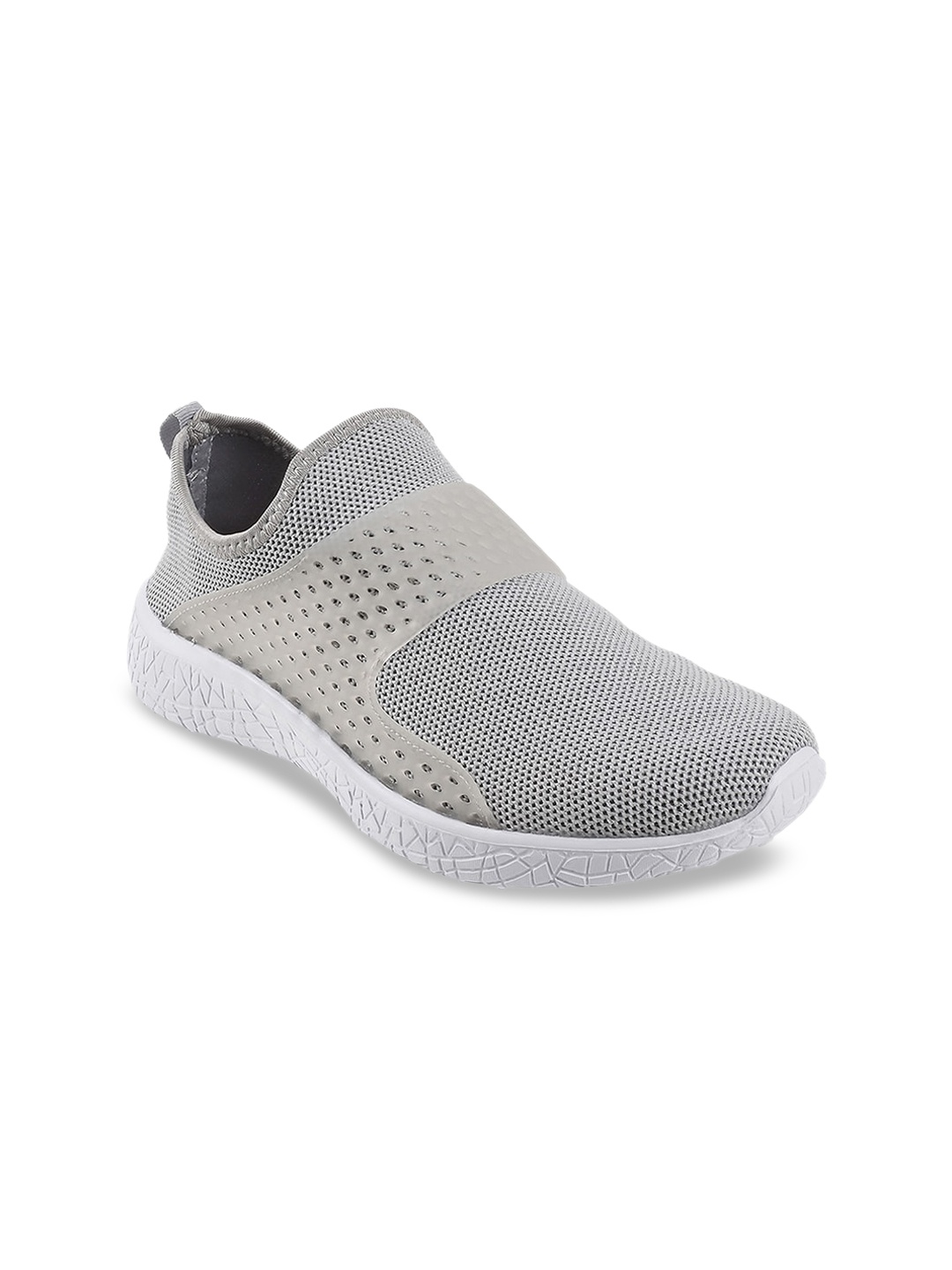 

Metro Woman Grey Woven Design Slip-On Sneakers
