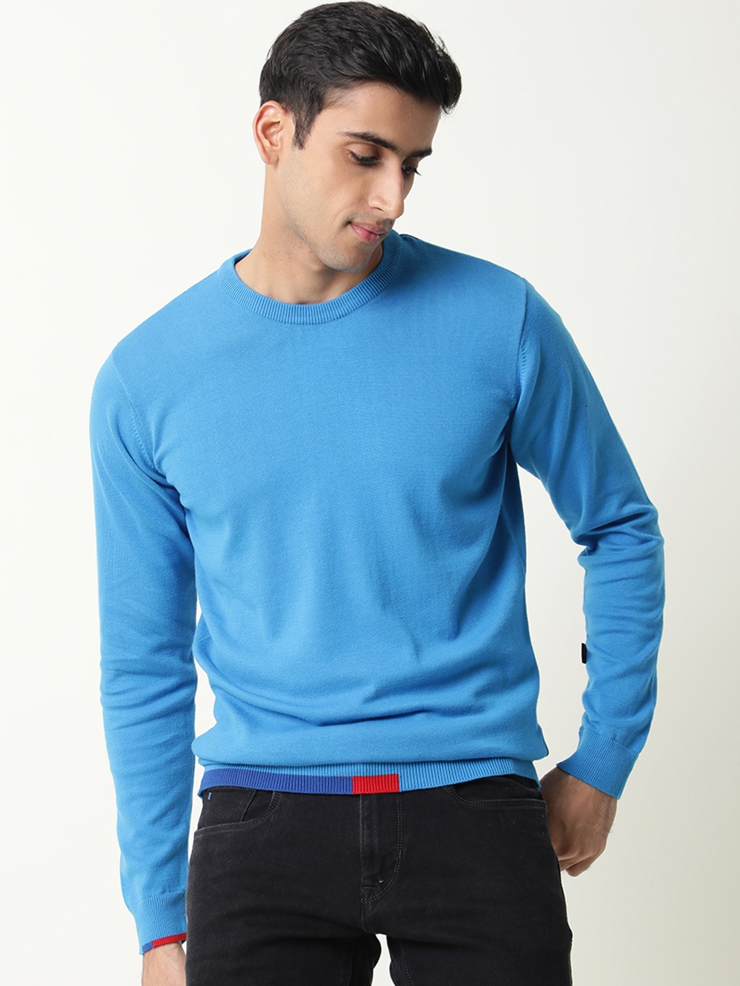

RARE RABBIT Men Jody Slim Fit Sweater, Blue