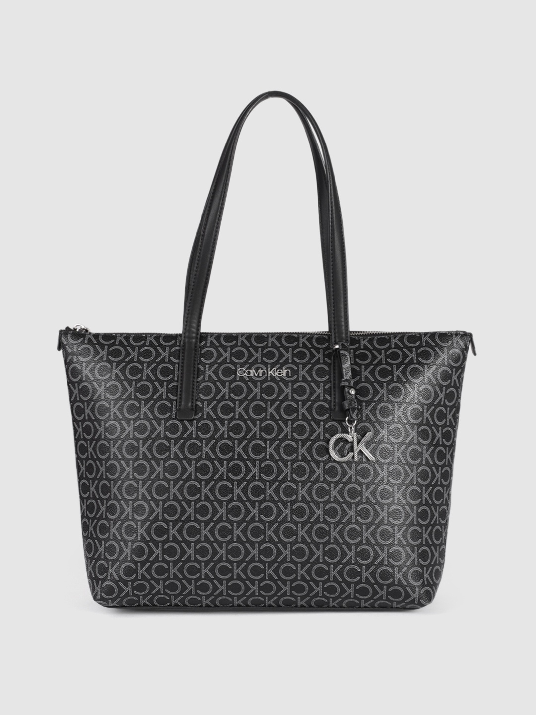 

Calvin Klein Women Black Printed Structured Shoulder Bag