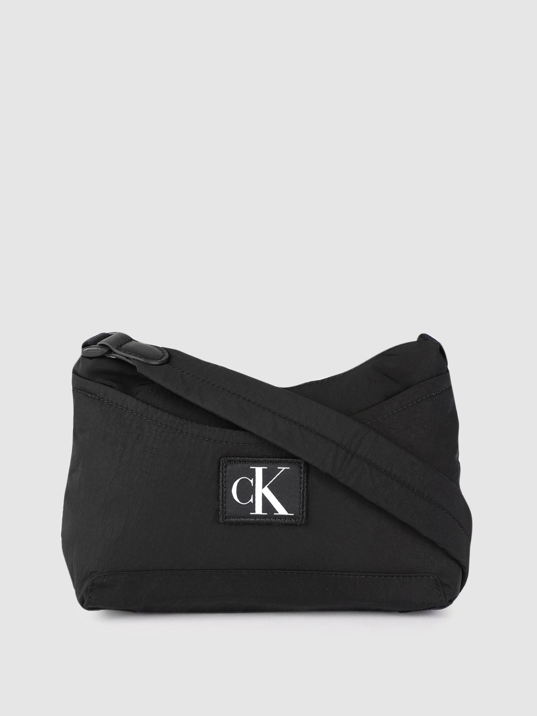 

Calvin Klein Black Structured Hobo Bag