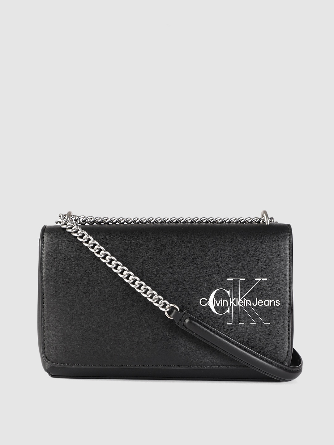 

Calvin Klein Black PU Structured Sling Bag