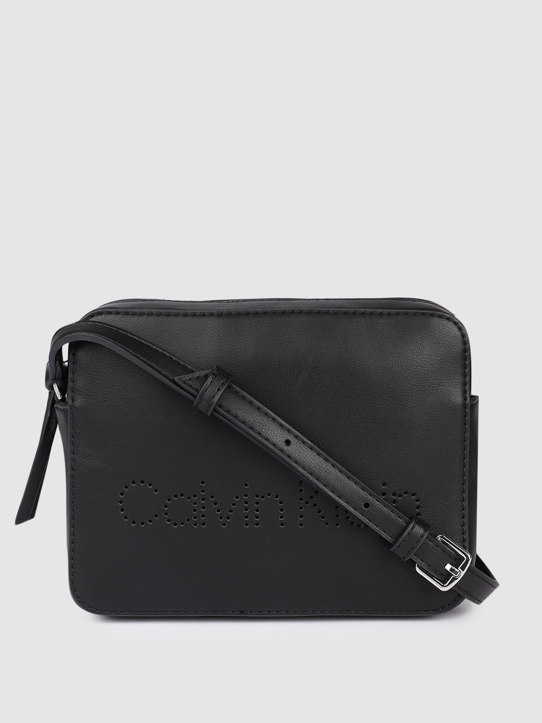 

Calvin Klein Black PU Structured Sling Bag