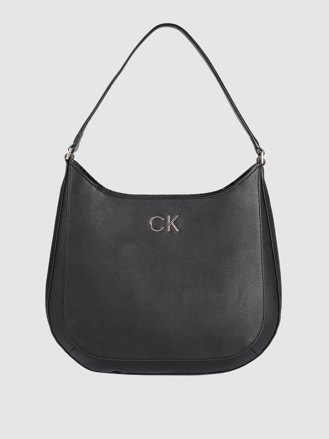 

Calvin Klein Black Solid Structured Hobo Bag