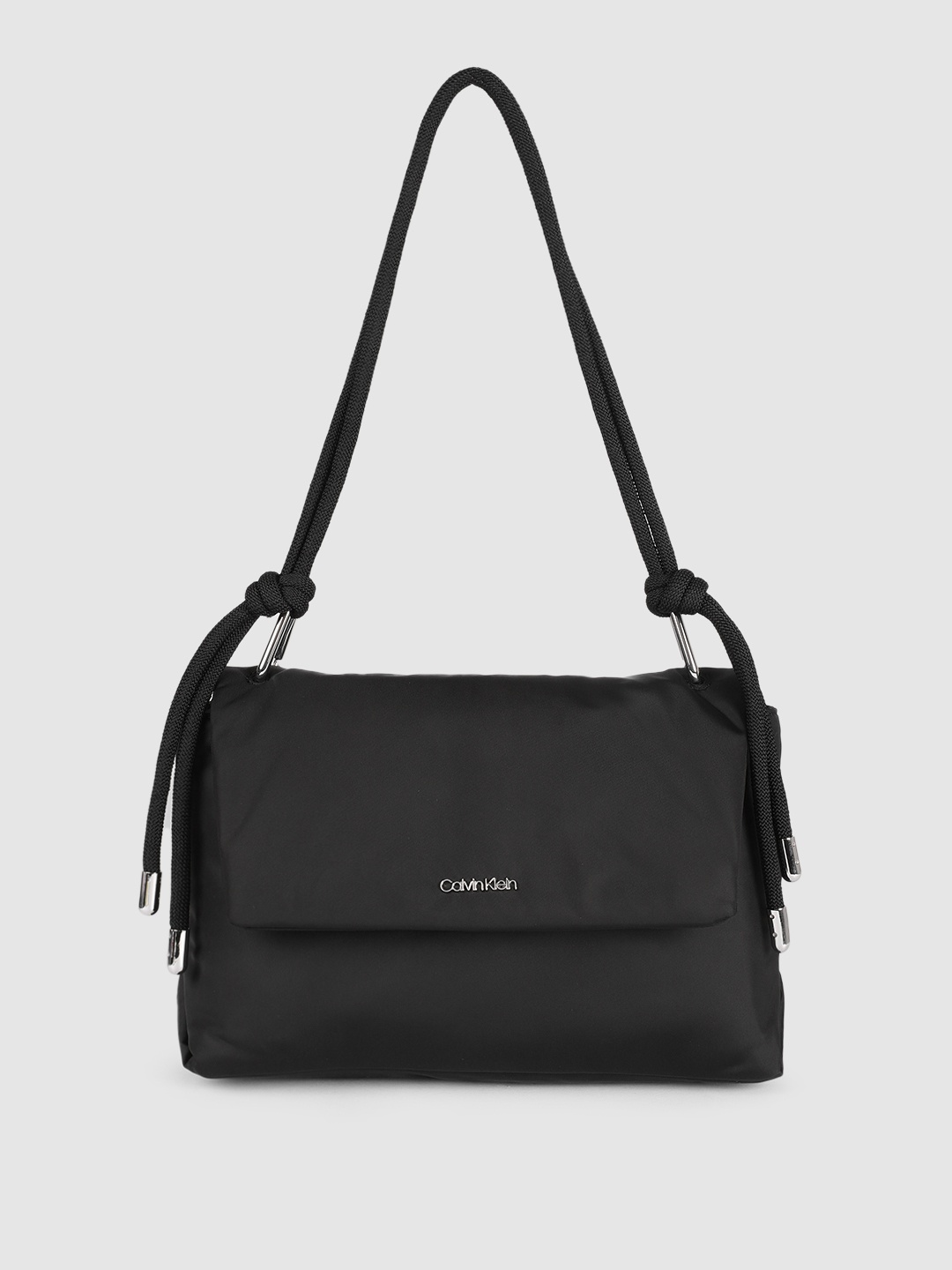 

Calvin Klein Black Solid Structured Shoulder Bag