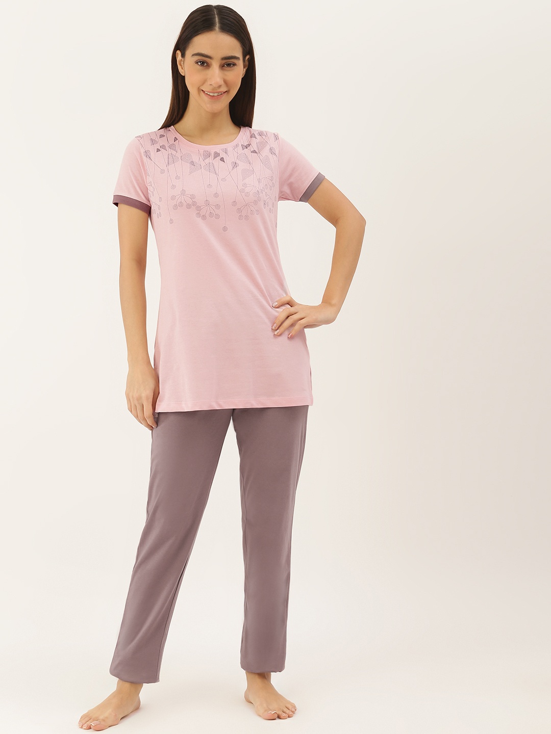 

Sweet Dreams Women Pink Pure Cotton Night suit