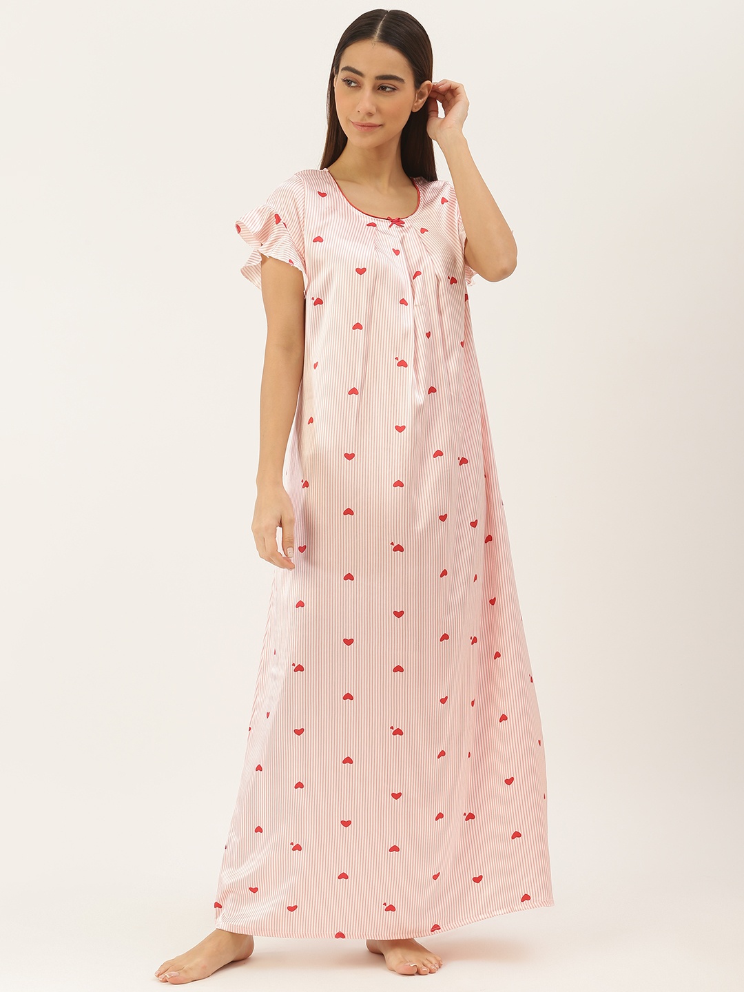 

Sweet Dreams Pink Printed Maxi Nightdress