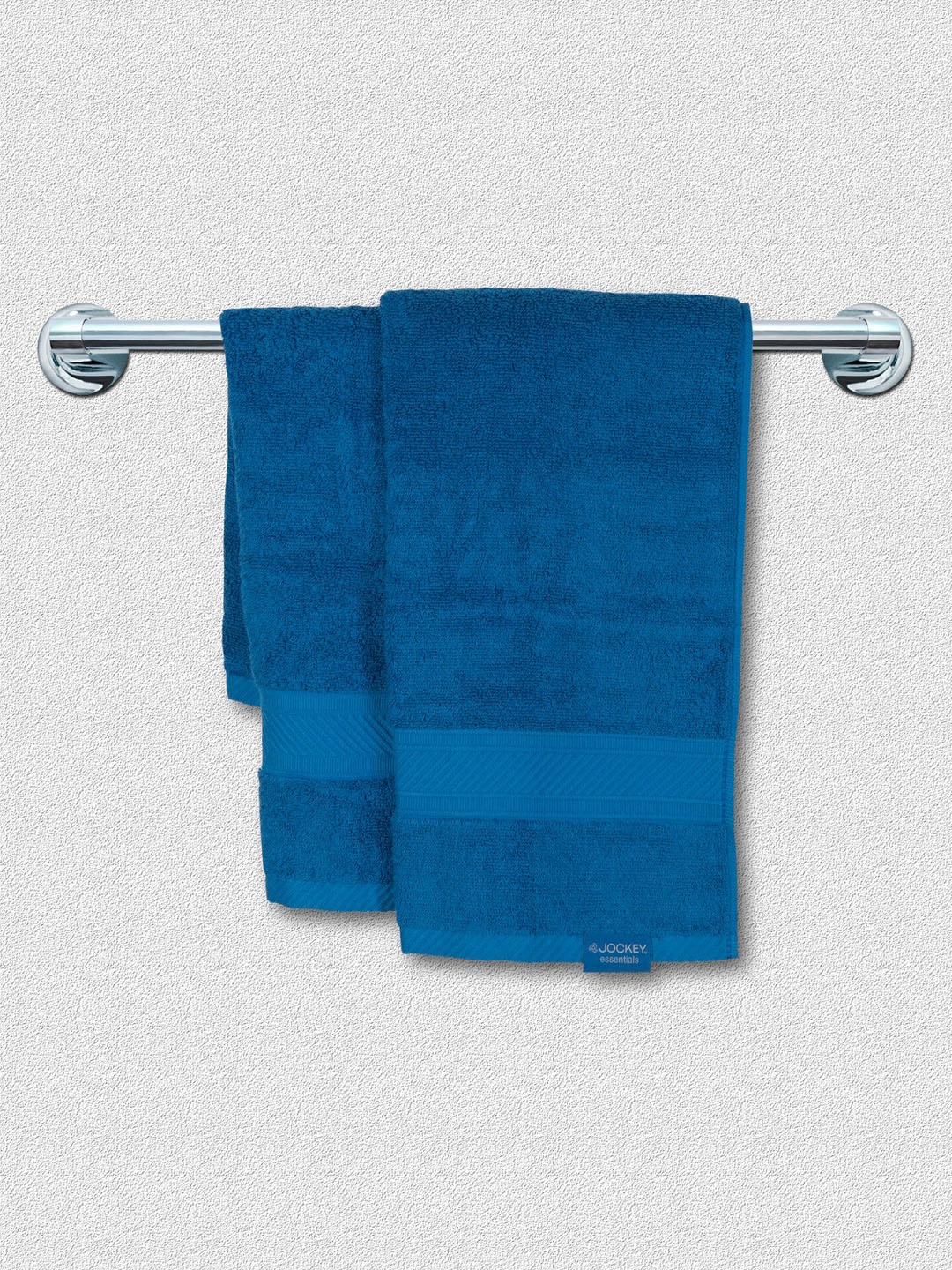 

Jockey Set Of 2 Blue Solid Pure Cotton 450 GSM Hand Towels