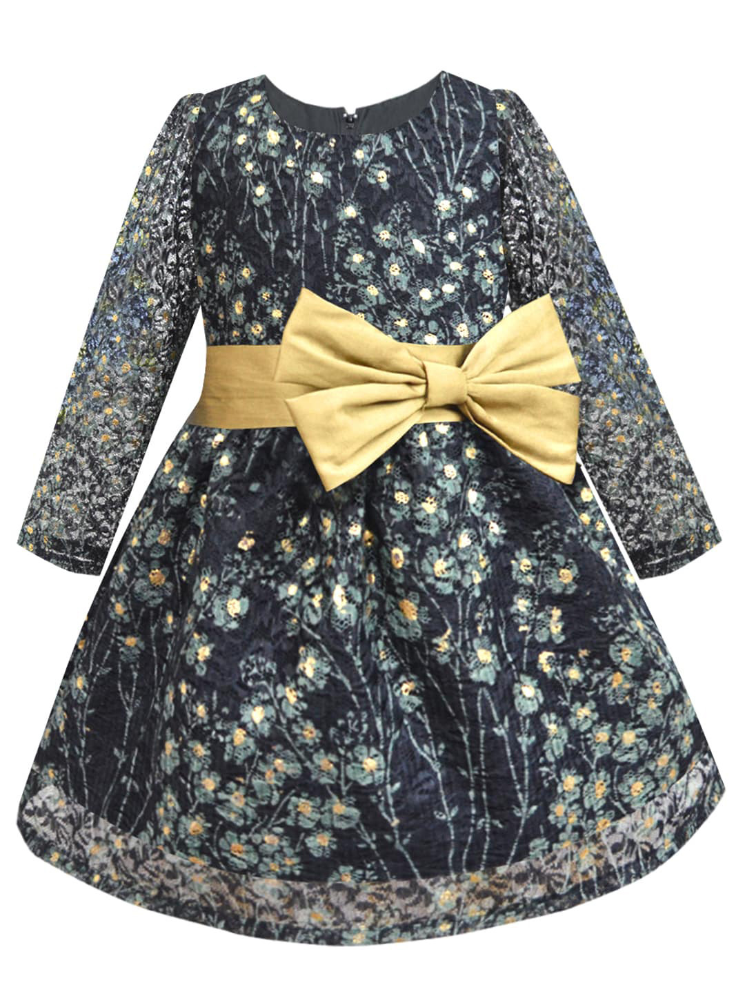 

A T U N Black Floral Lace Dress