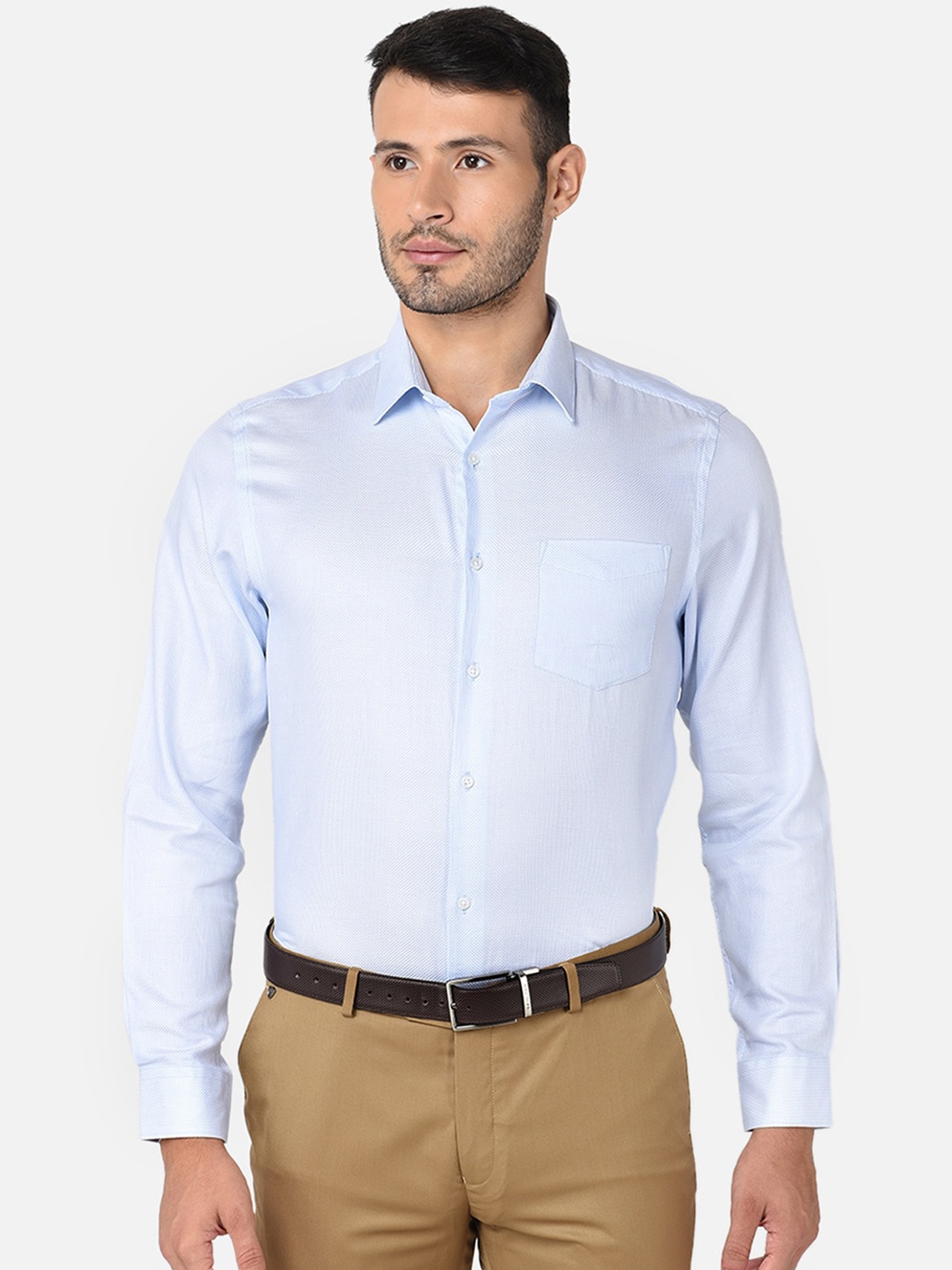 

J Hampstead Men Blue Classic Formal Shirt