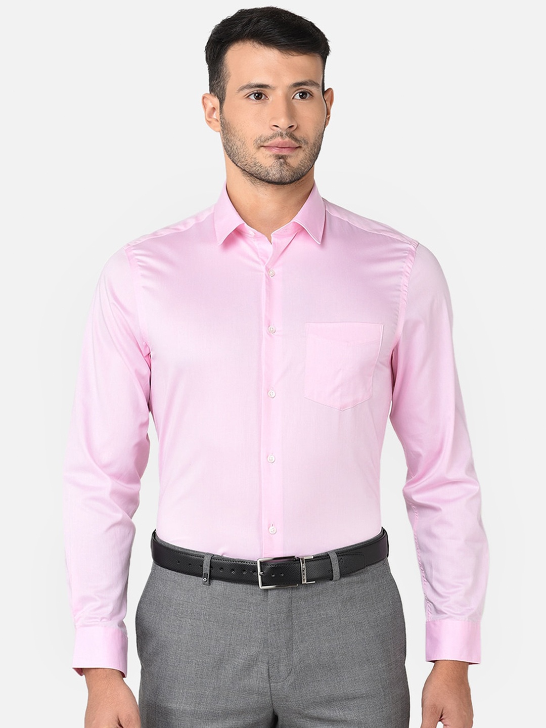 

J Hampstead Men Pink Classic Formal Shirt
