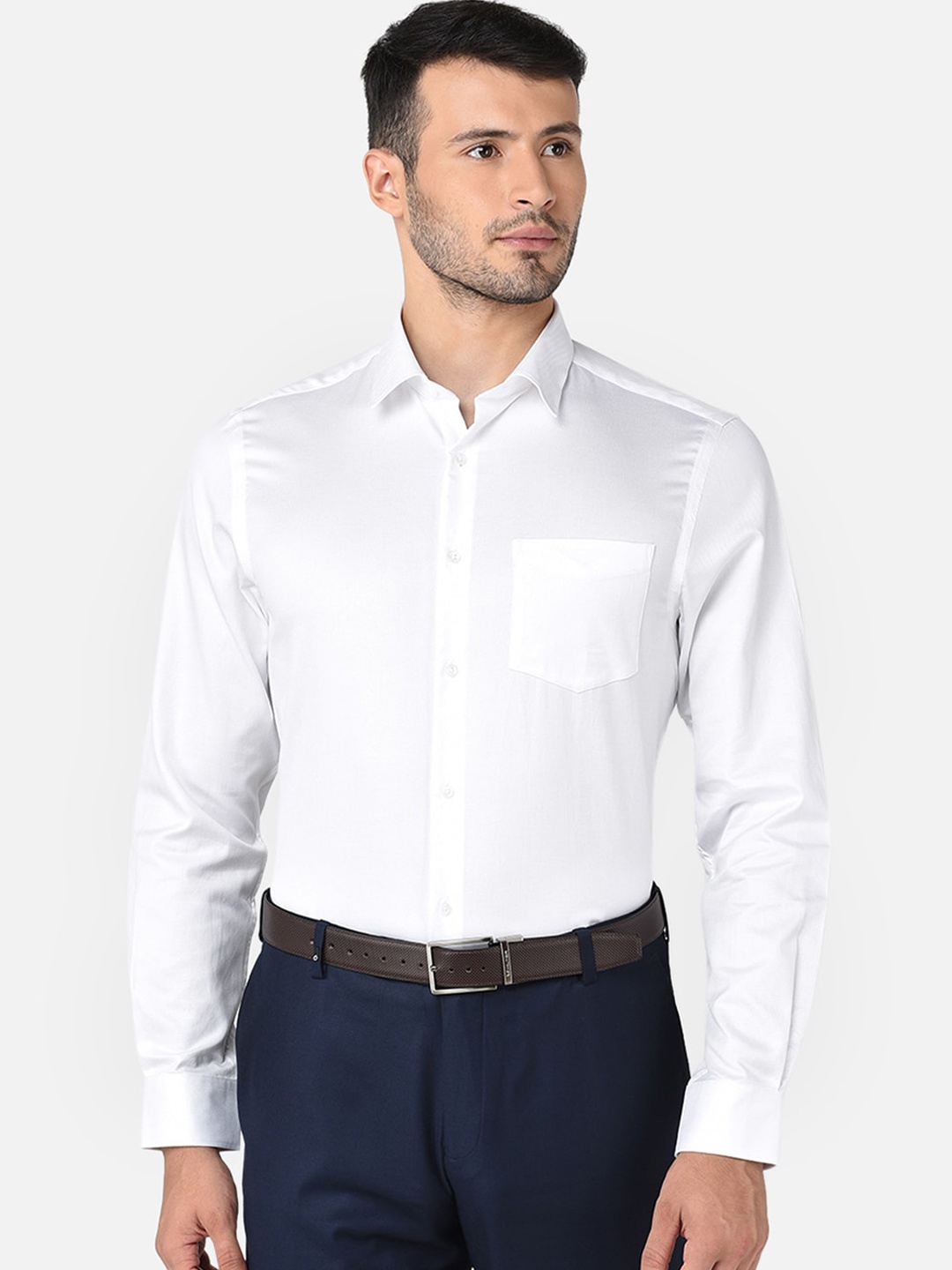 

J Hampstead Men Off White Classic Formal Shirt