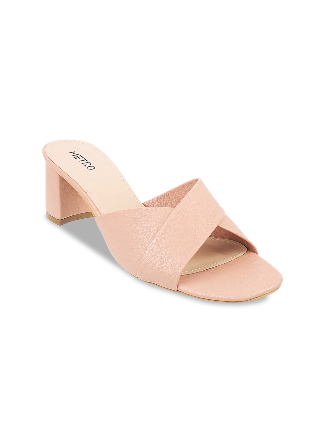 

Metro Women Peach-Coloured Block Heels