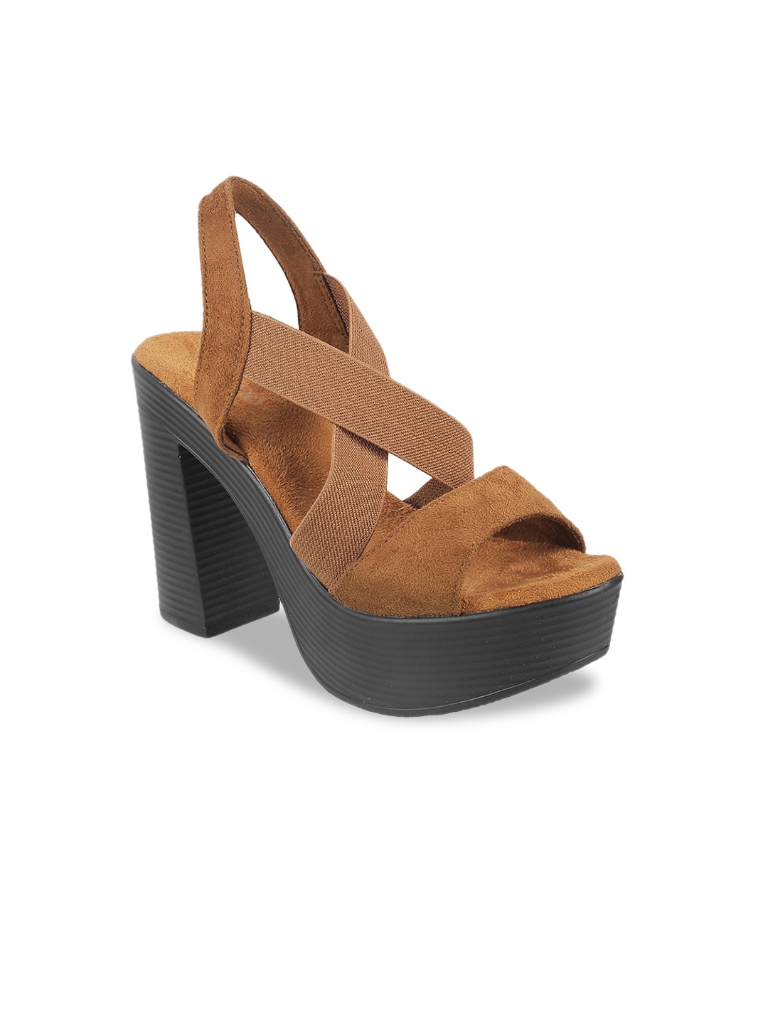 

Metro Women Tan Brown Textured Platform Heels