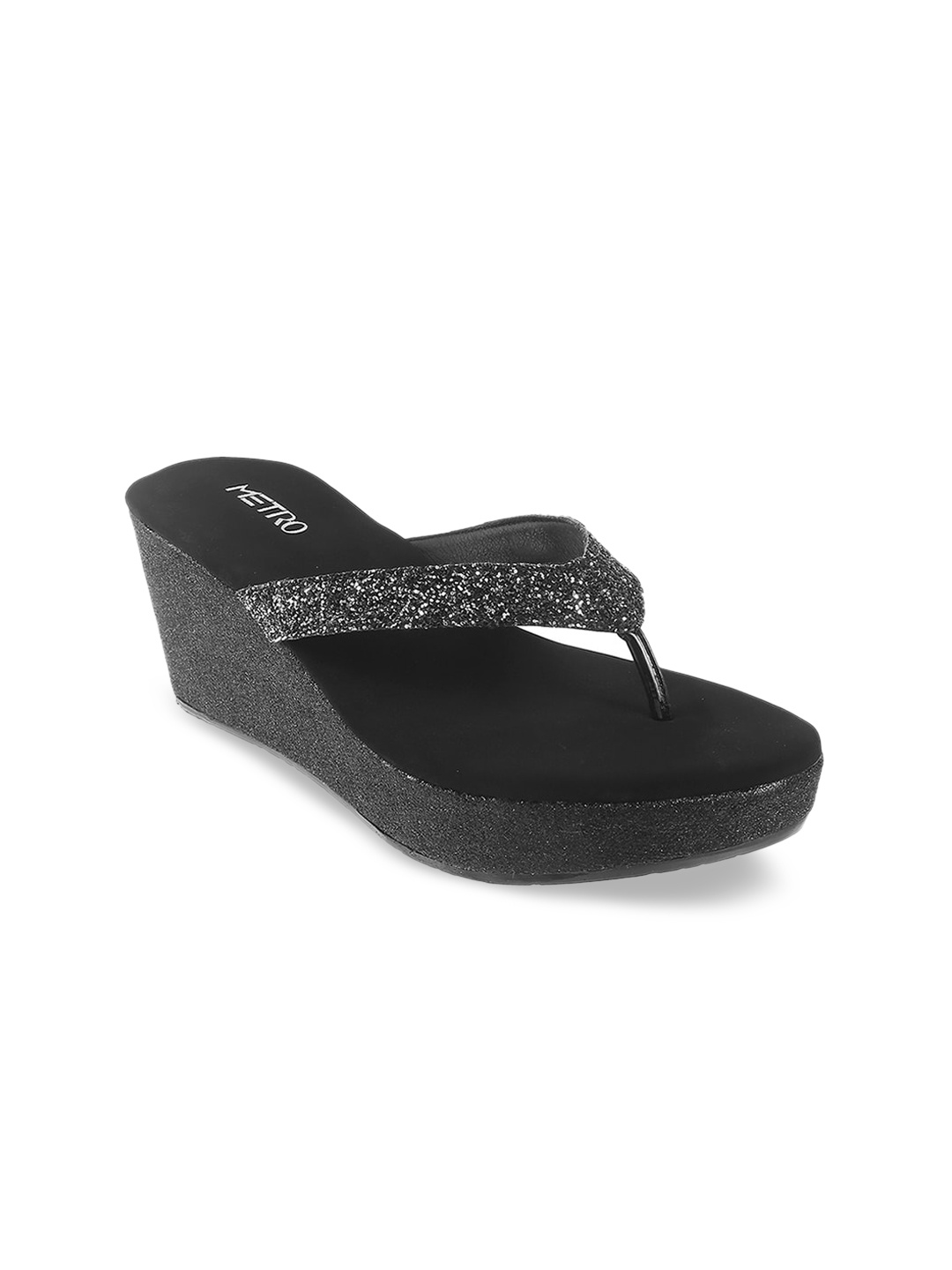 

Metro Black Wedge Heels