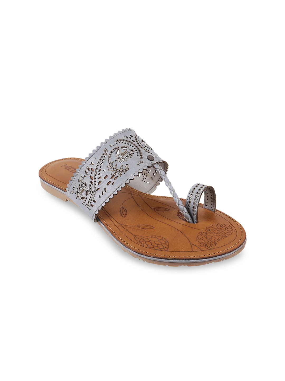 

Metro Women Grey Textured One Toe Flats