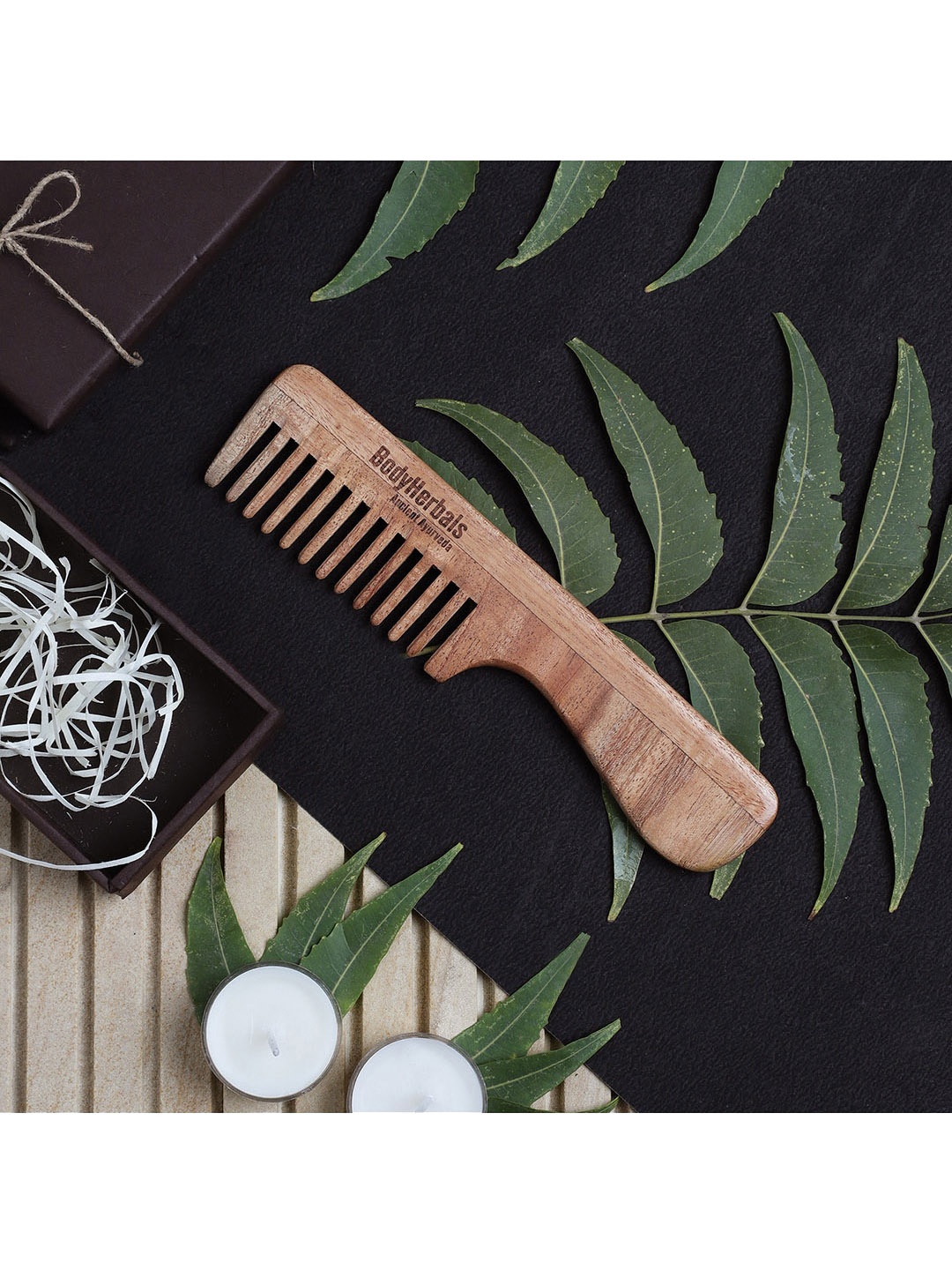

BodyHerbals Brown Neem Wood Dressing Comb