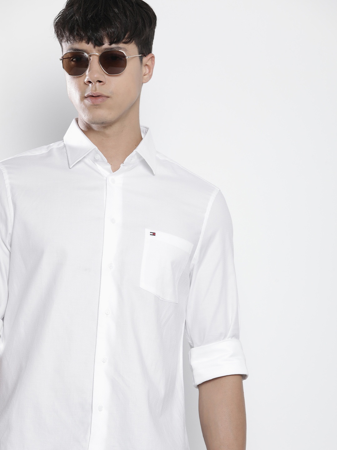 

Tommy Hilfiger Men White Pure Cotton Casual Shirt