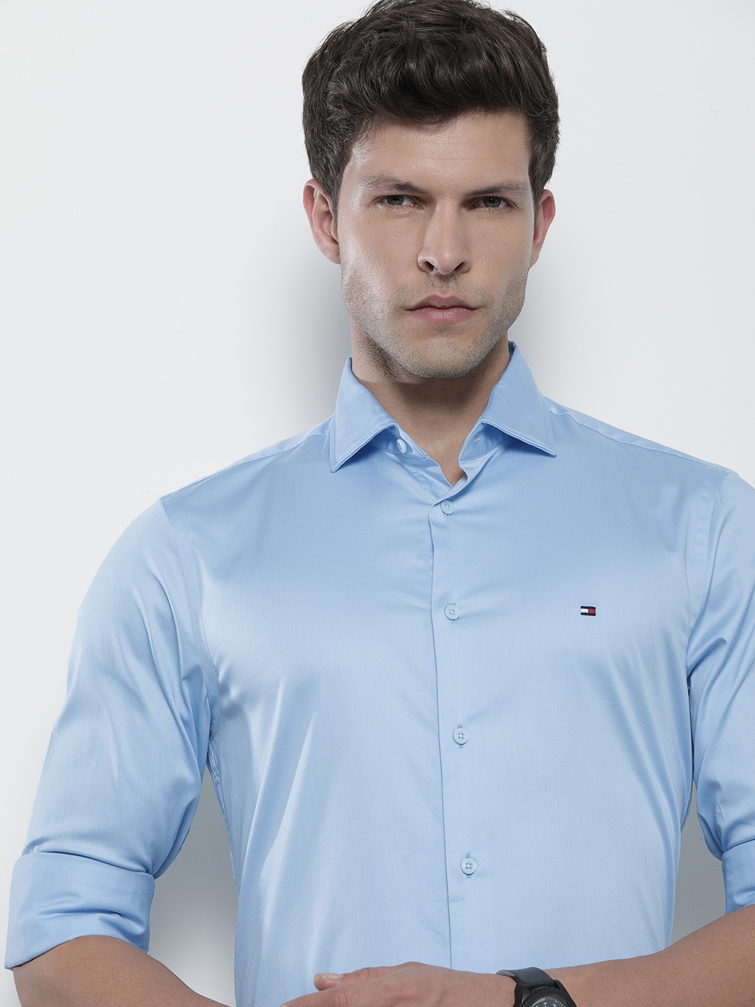 

Tommy Hilfiger Men Slim Fit Casual Shirt, Blue