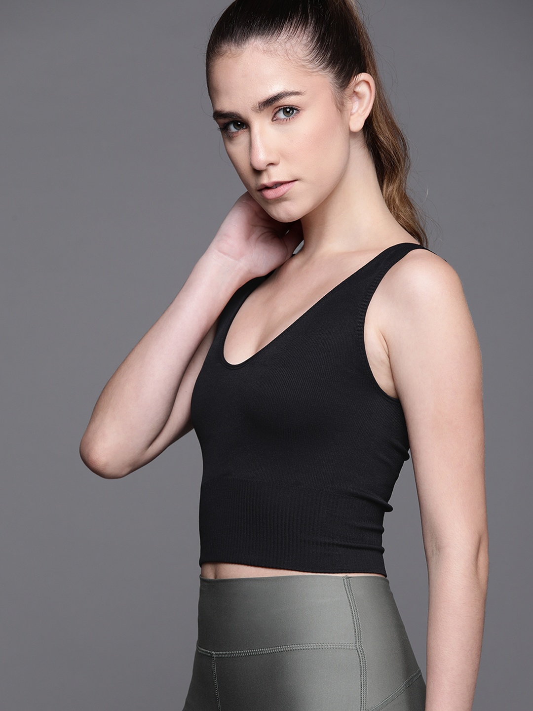 

Inddus Black Seamless Camisole