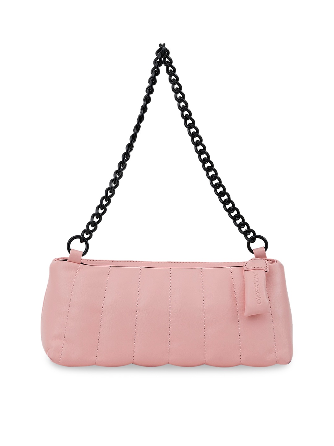

MIRAGGIO Light Pink Quilted Shoulder Bag