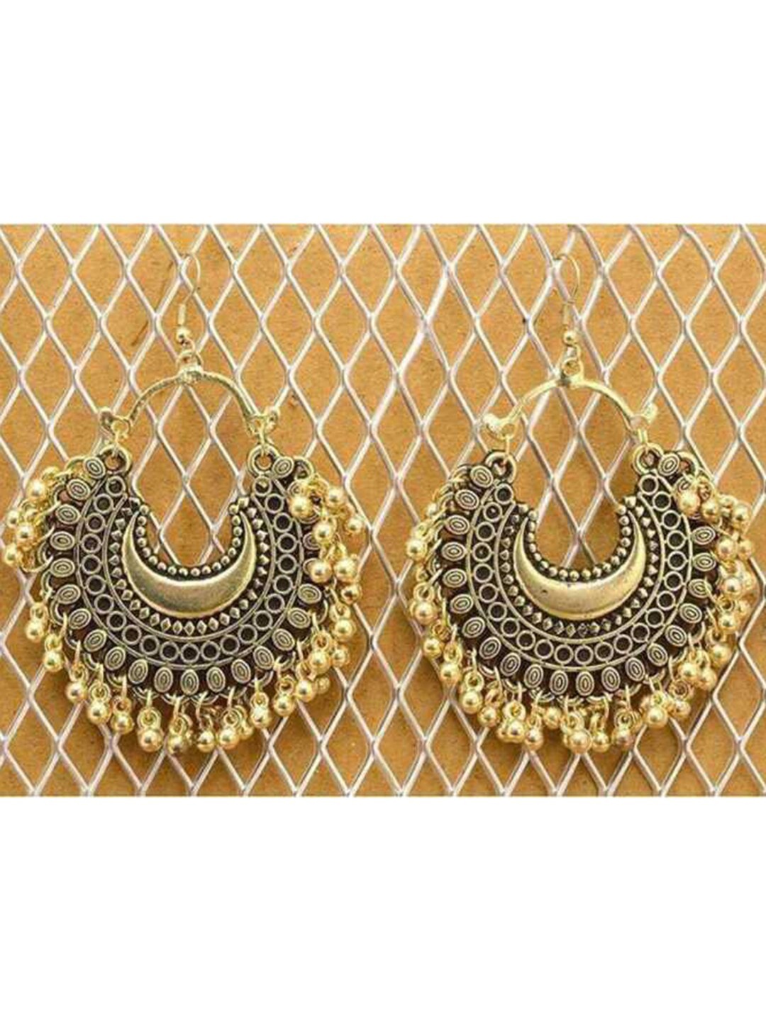 

Vembley Gold-Toned Classic Chandbalis Earrings