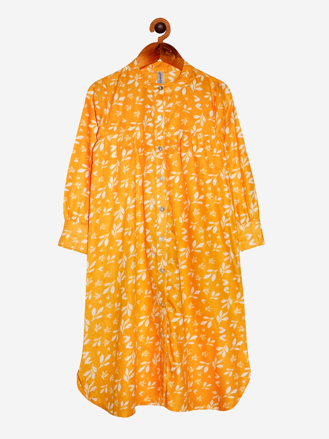 

KiddoPanti Girls Orange Anarkali Kurta