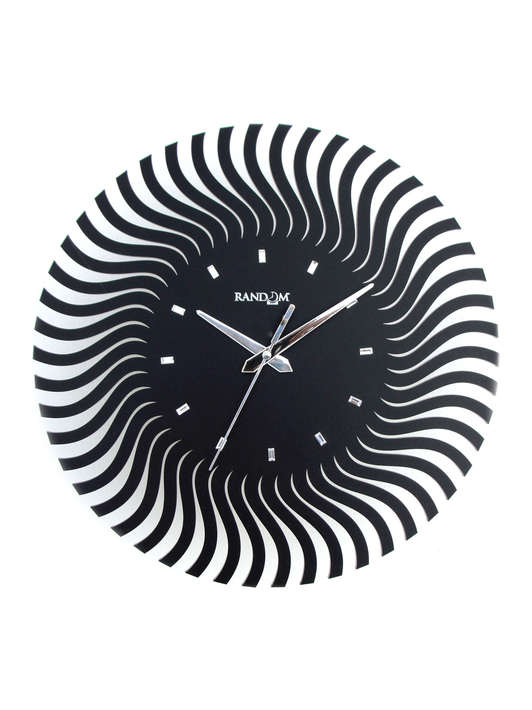 

RANDOM Black Dial Web World 38.1 cm Analogue Wall Clock
