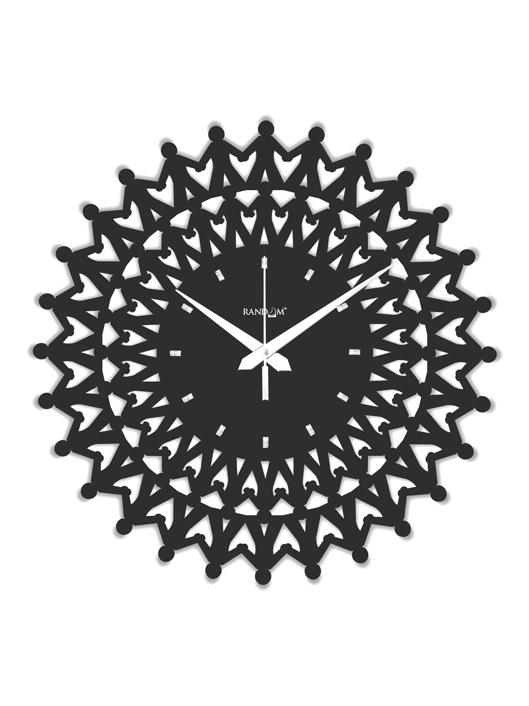 

RANDOM Black Dial Web World 38.1 cm Analogue Wall Clock