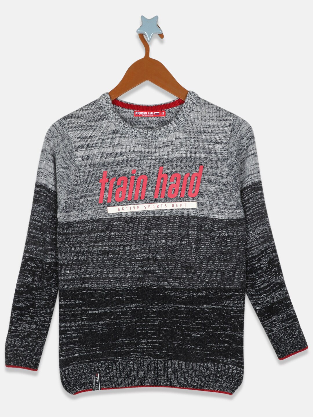 

Monte Carlo Boys Black & Grey Colourblocked Pullover