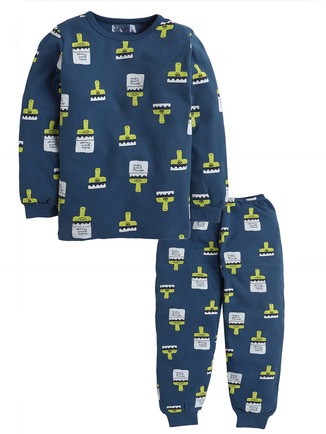 

Hopscotch Boys Blue Printed Organic Cotton T Shirt & Pyjama