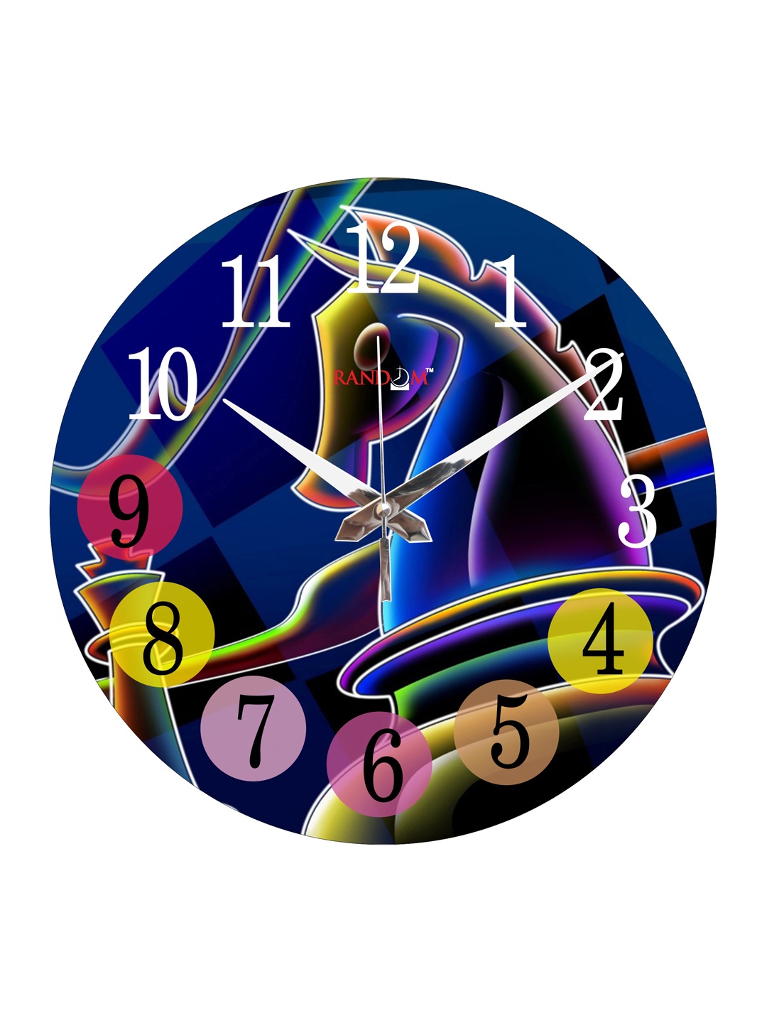 

RANDOM Multicoloured Dial Analogue 29.21 cm Wall Clock, Multi