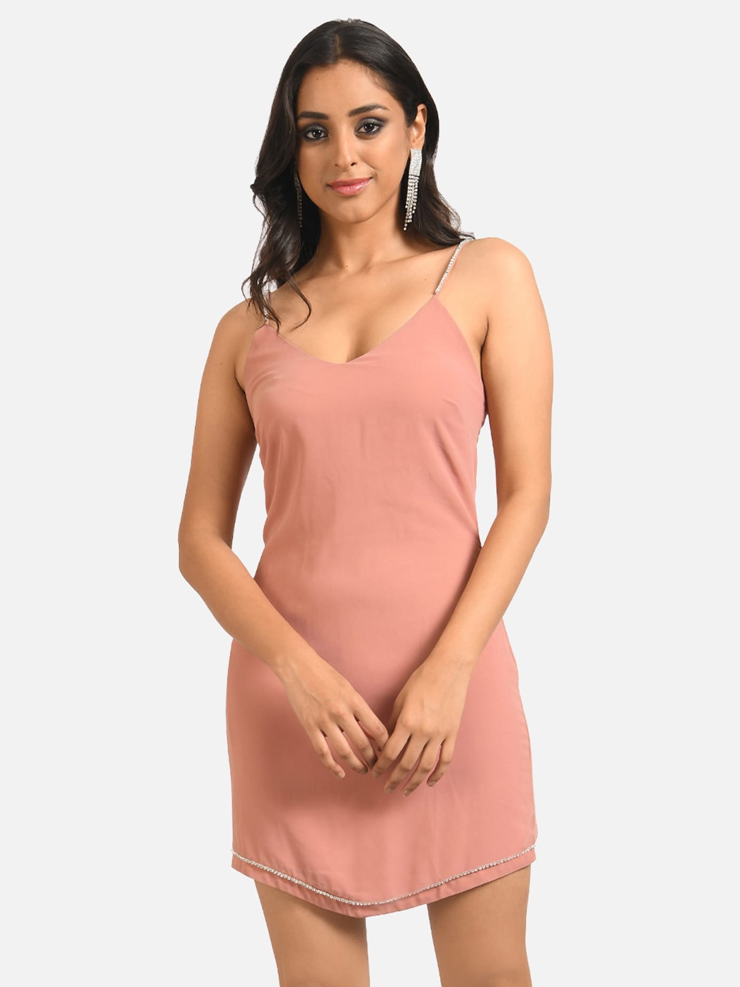 

ATTIC SALT Women Rose Georgette A-Line Dress