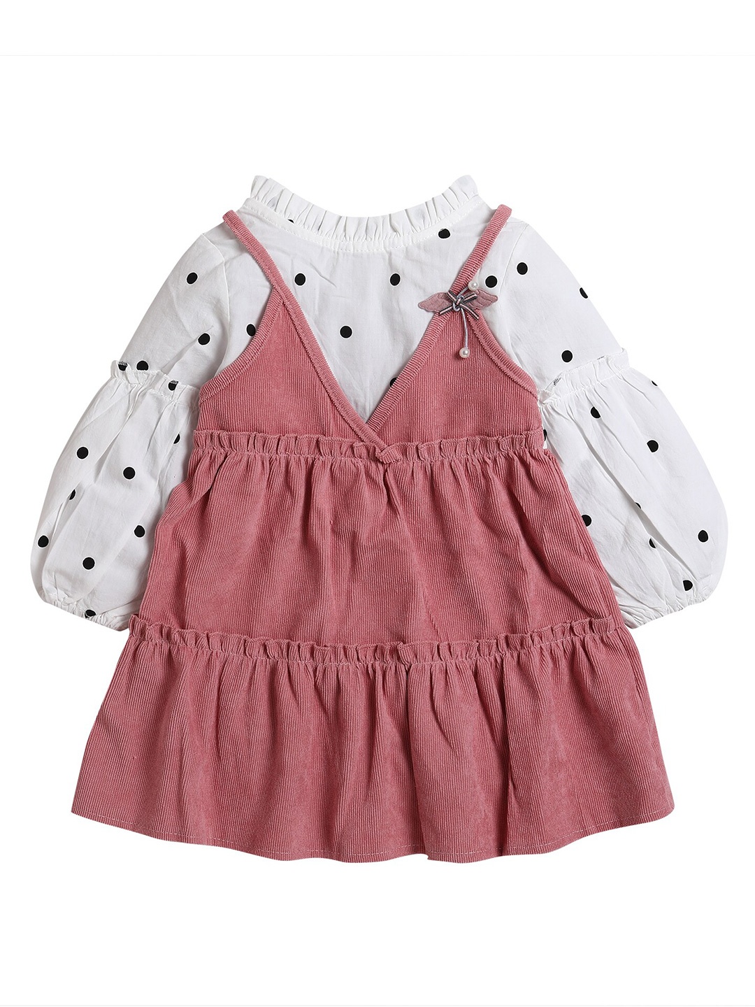 

Hopscotch Pink Pinafore Dress with Top
