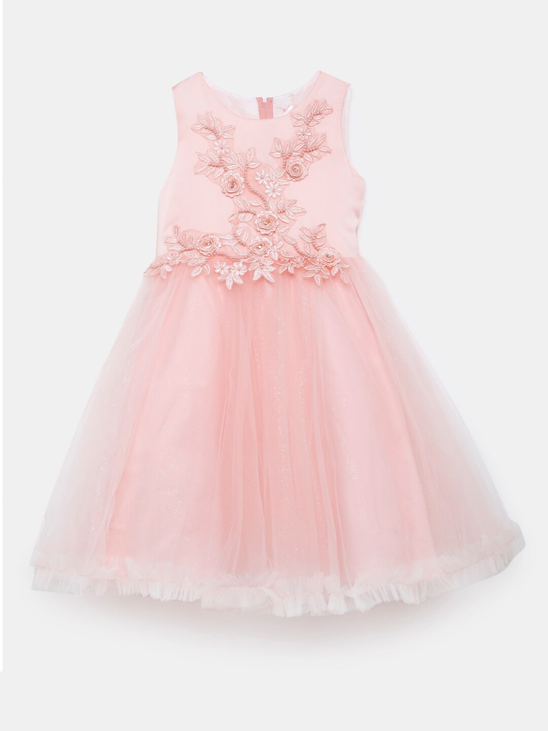 

Hopscotch Pink Embellished Floral Fit & Flare Dress