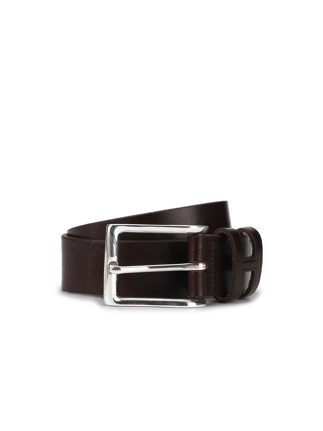 

HACKETT LONDON Men Brown Textured Leather Belt