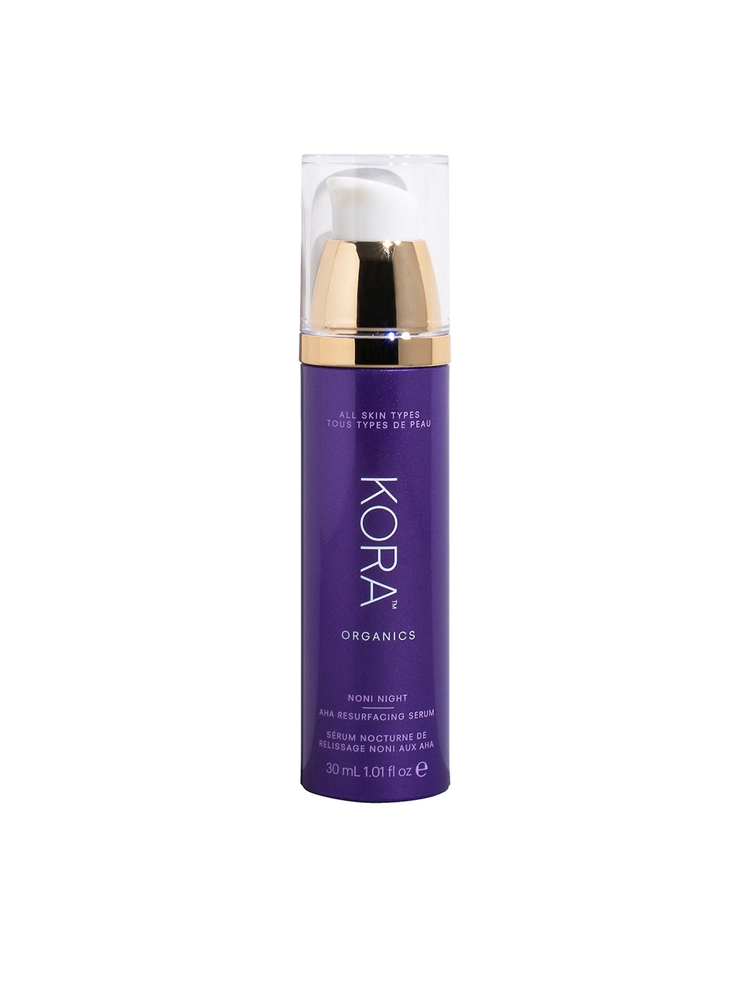 

Kora Organics Vegan Noni Night AHA Resurfacing Face Serum - 30 ml, Purple