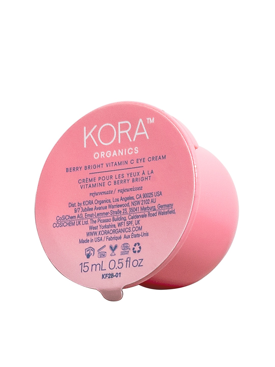 

Kora Organics Vegan Berry Bright Vitamin C Eye Cream Refill Pod 15 ml, Pink