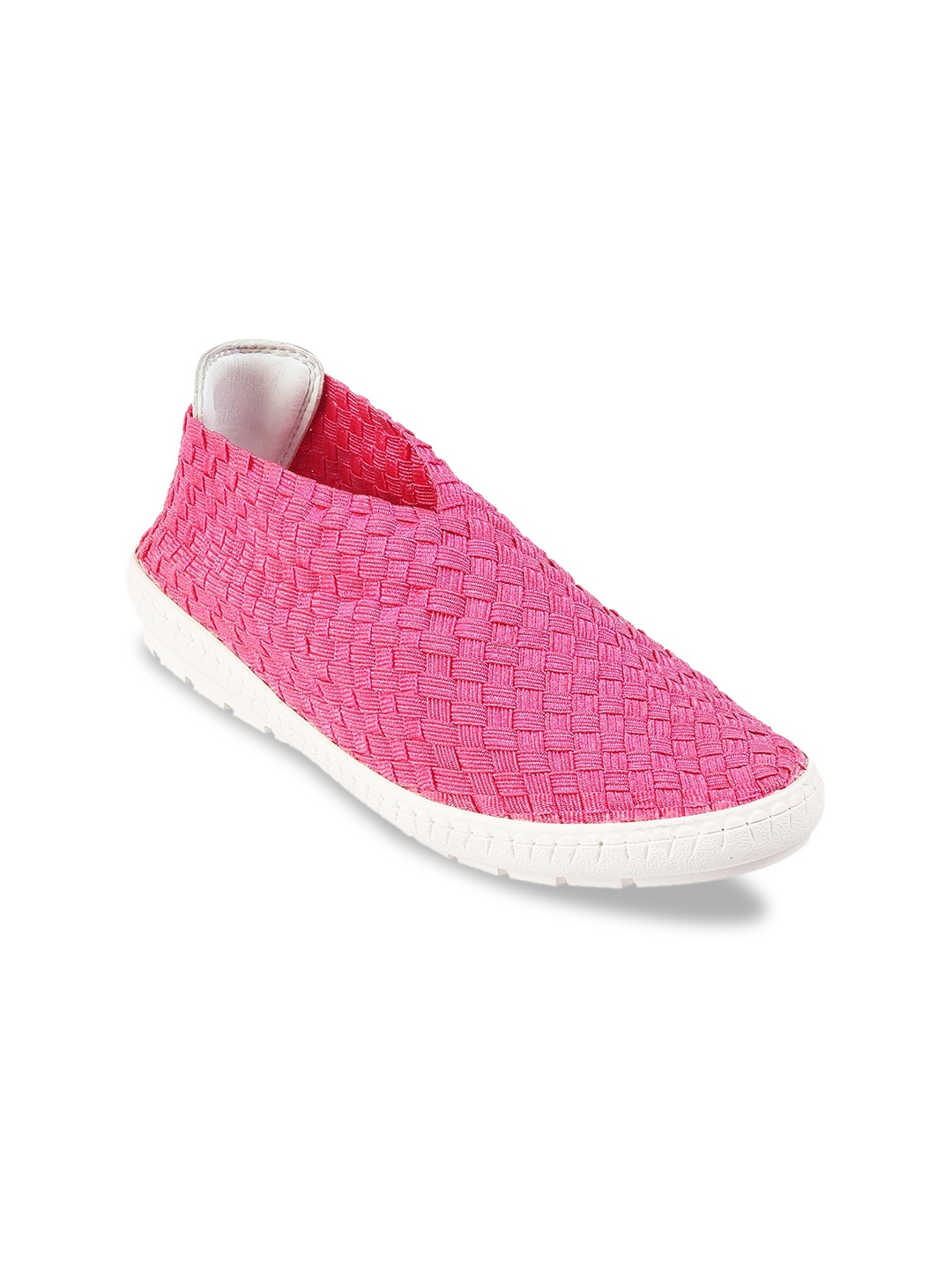 

Catwalk Women Pink Woven Design Slip-On Sneakers
