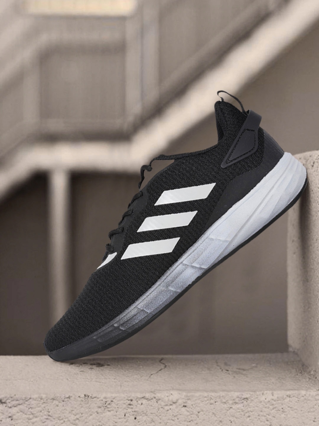 

ADIDAS Men Black & Grey Woven Design Ultra Strike Running Shoes