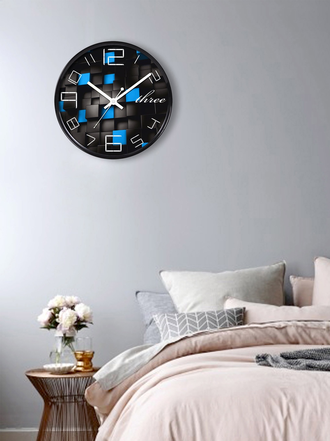 

RANDOM Black & Blue Dial Diamond 27.94 cm Analogue Wall Clock