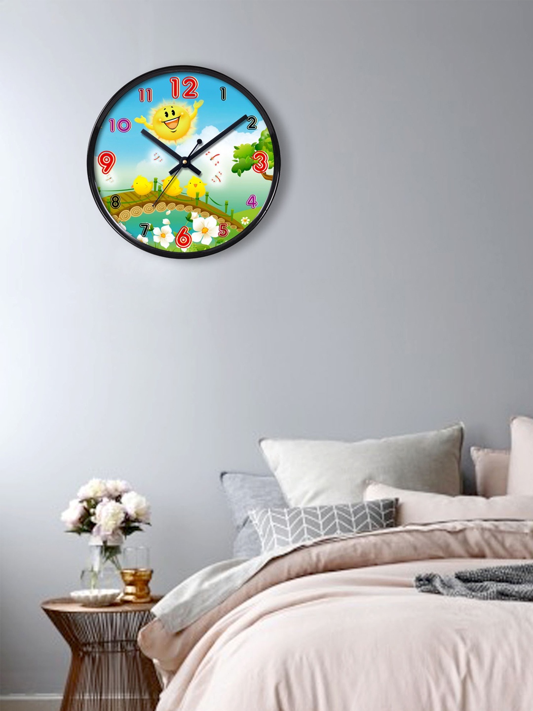 

RANDOM Multicoloured Dial Helios 27.94 cm Analogue Wall Clock, Multi