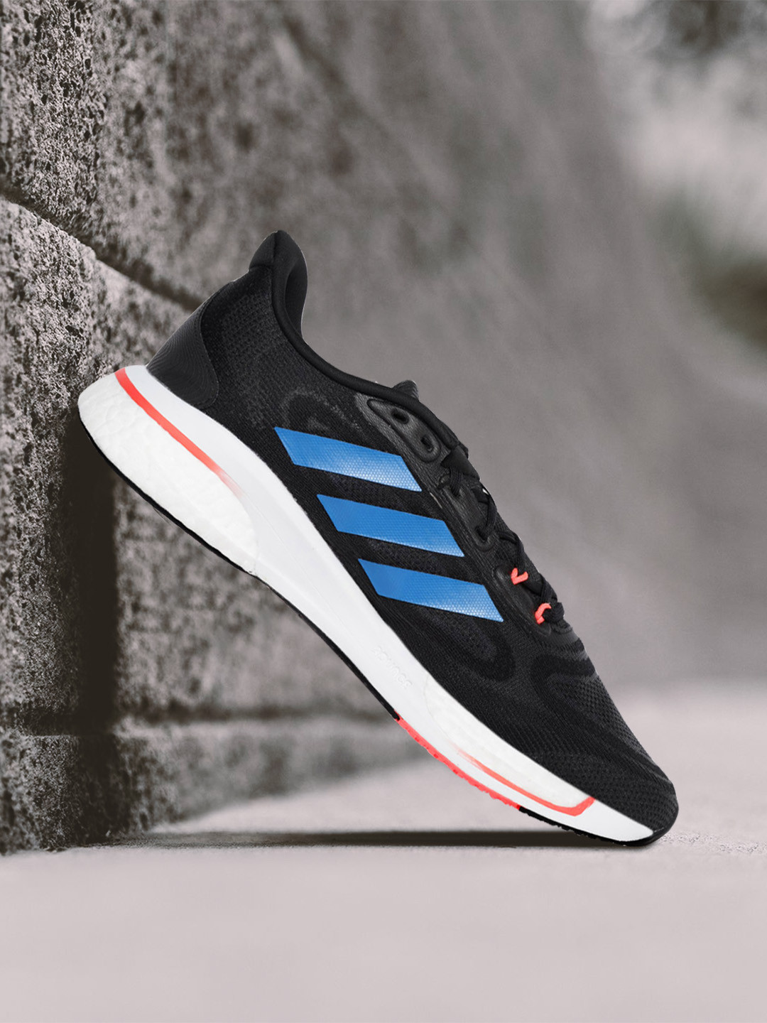 

ADIDAS Men Black Woven Design Supernova + Sustainable Running Shoes