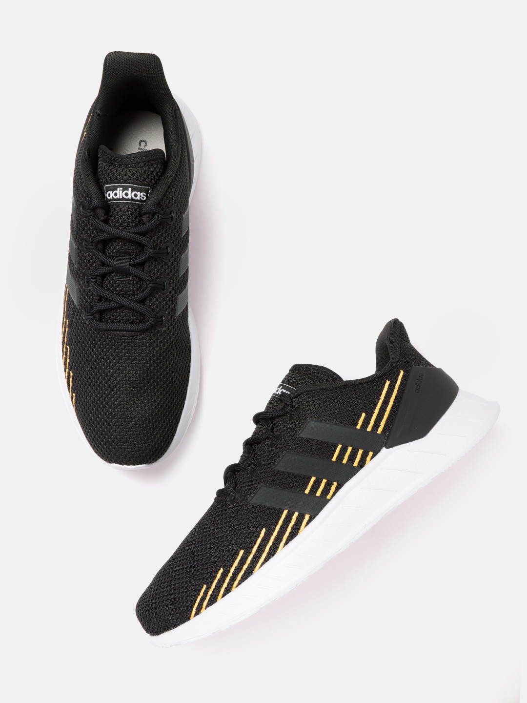 

ADIDAS Men Black Woven Design Questar Flow Nxt Sustainable Running Shoes