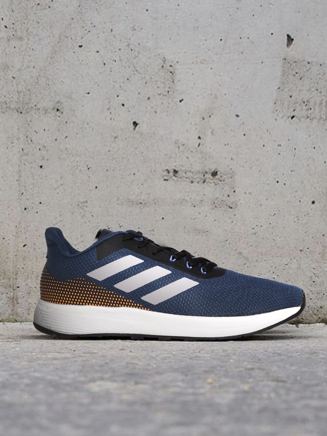 

ADIDAS Men Navy Blue & Orange Textile Design Mech Dune Running Shoes