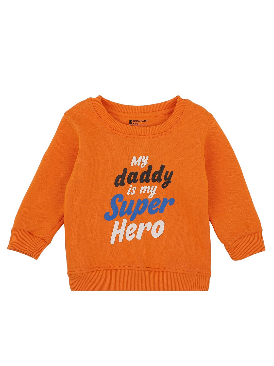

Bodycare Kids Boys Orange Printed Fleece Sweatshirt