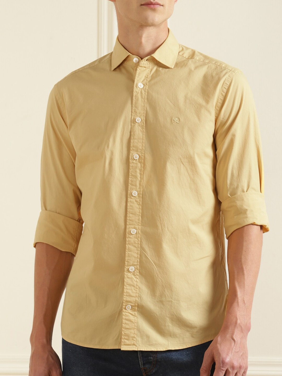 

HACKETT LONDON Men Mustard Formal Shirt