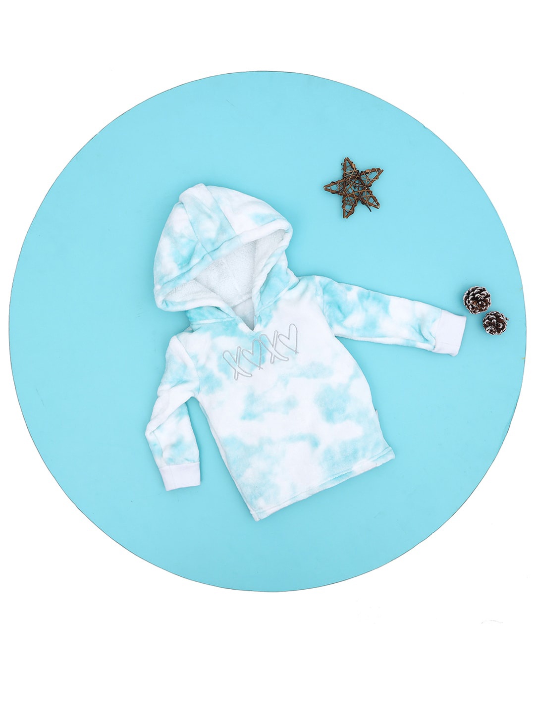 

MiArcus Unisex Kids White Printed Hooded Sweatshirt