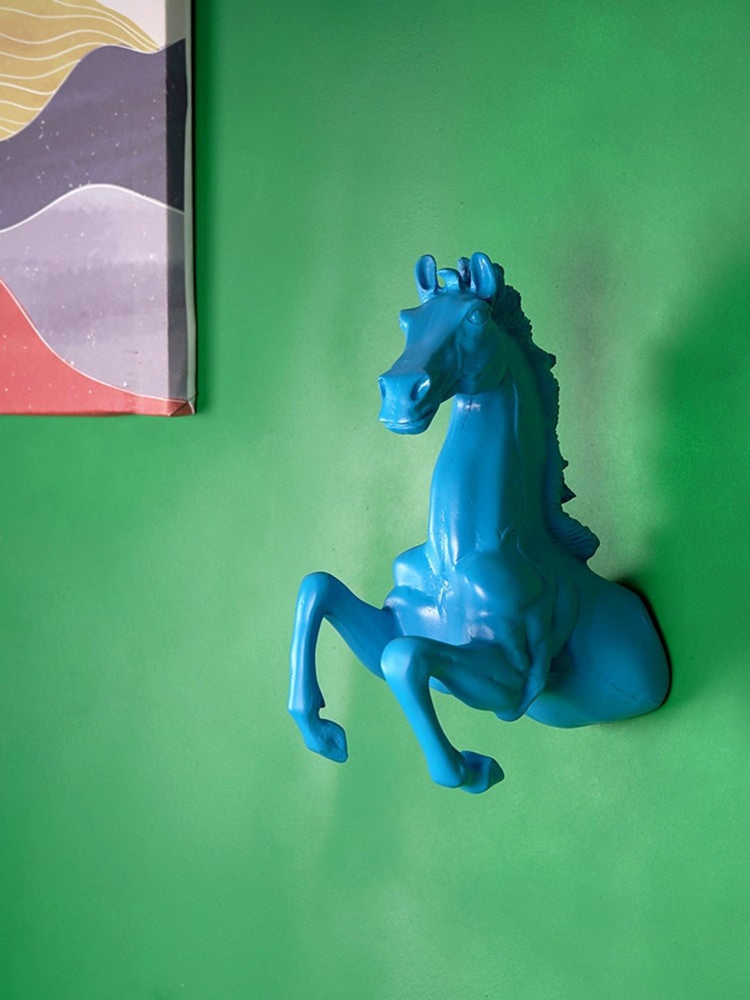 

THE ARTMENT Blue Flying Horse Wall Decor