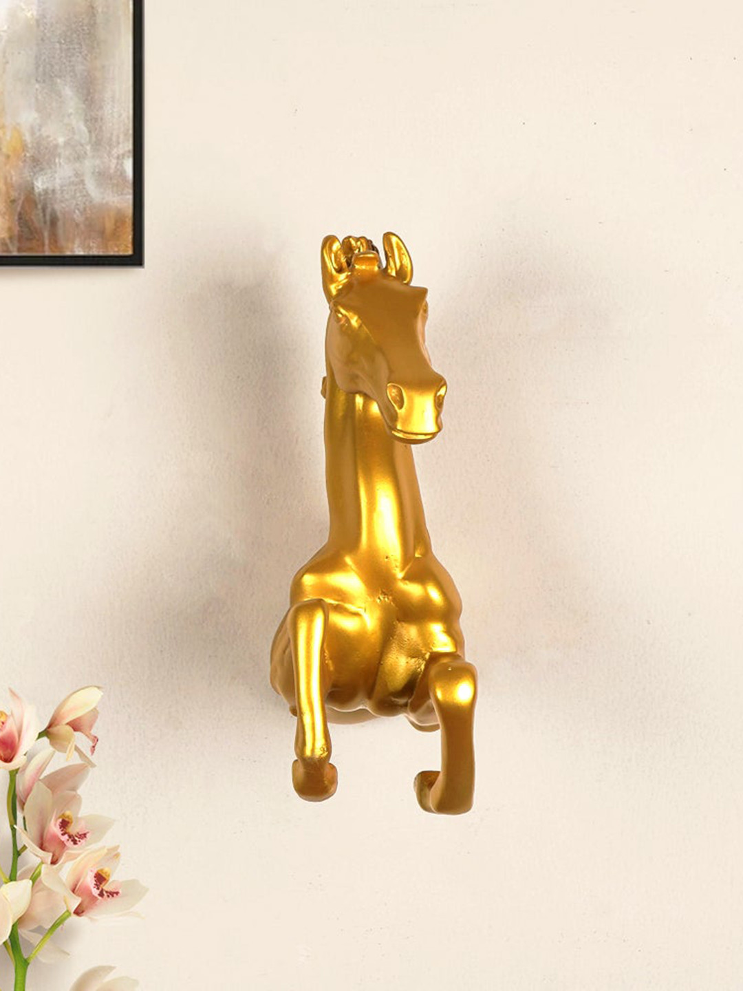 

THE ARTMENT Gold -Toned The Flying Horse Wall Decor