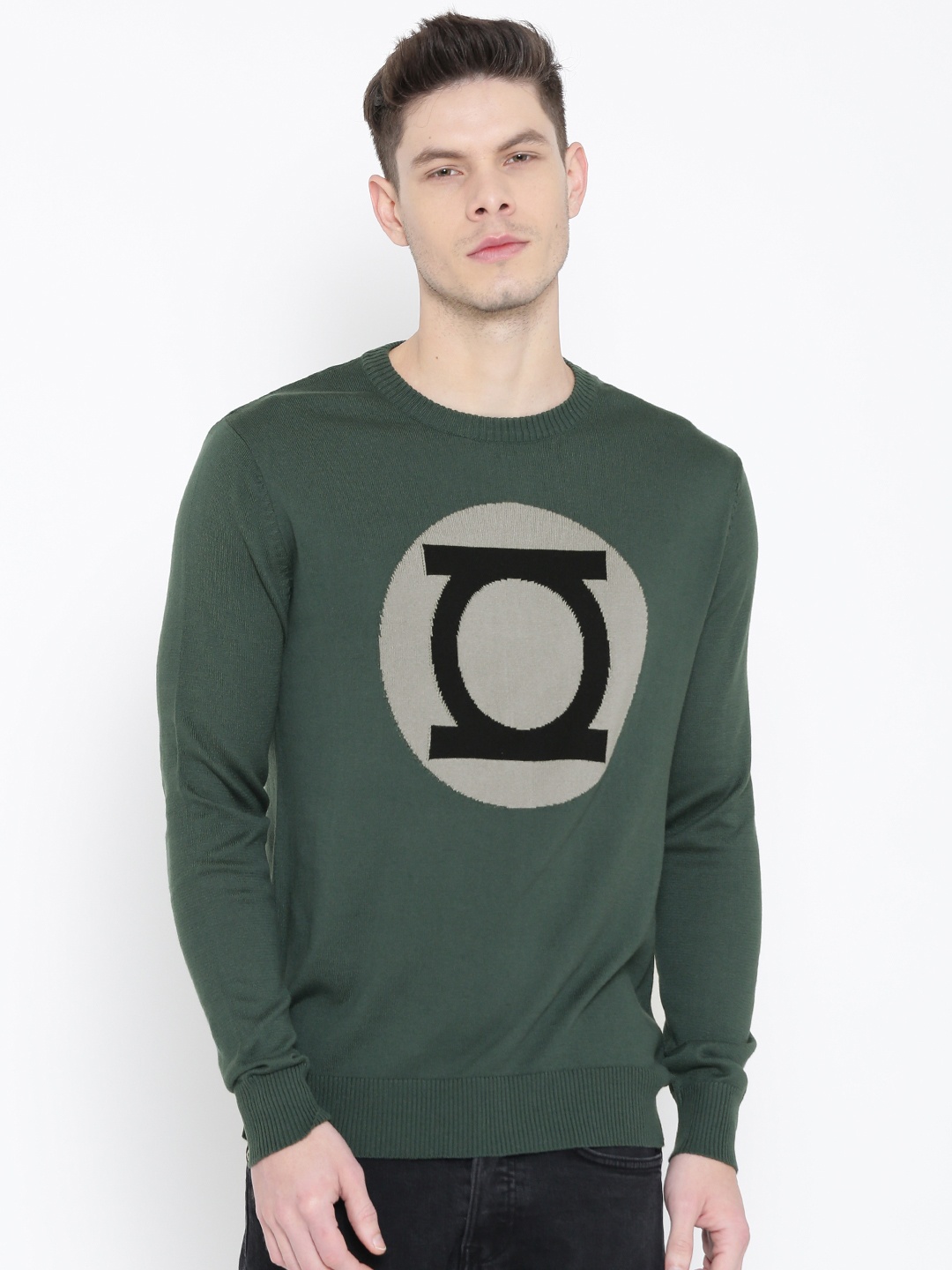 

Free Authority Men Green Lantern Print Sweater